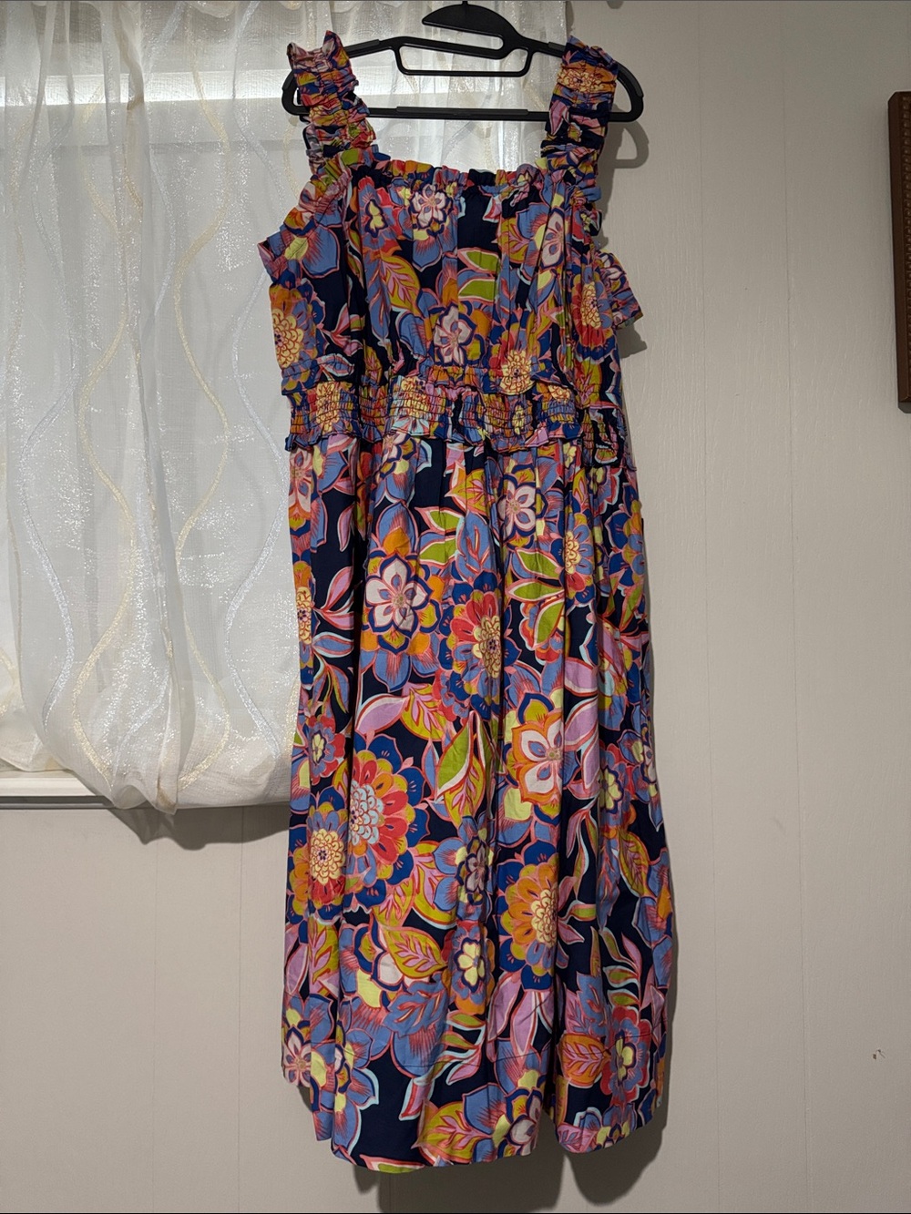 Floral Smocked Sundress - Navy Multicolor